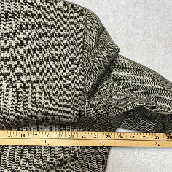 Lauren Ralph Lauren Blazer Mens 42L Olive Wool Herringbone Jacket - Picture 12 of 13